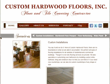 Tablet Screenshot of custom-hardwood-floors-inc.com